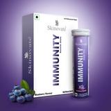 Skinovate Immunity & Energy Booster Blueberry Flavour (2x15 Tablets) With Vitamin C, B-Complex, D, Biotin & Zinc