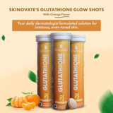 Skinovate Glutathione Glow Shots – Orange Flavour Skin Brightening | Detox | Antioxidant Support Pack Size: 2 x 15 Effervescent Tablets