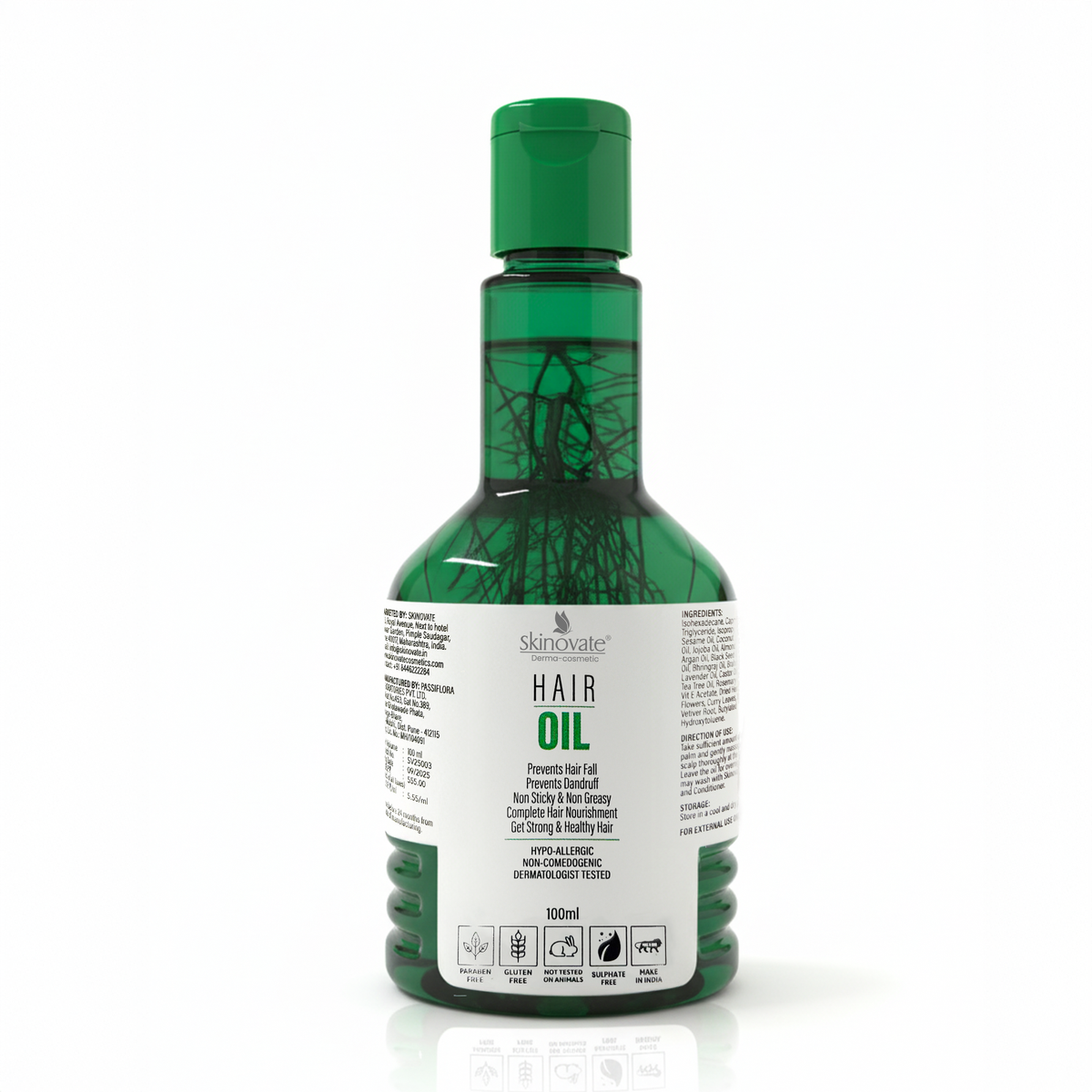 Skinovate Hair Oil | Dermatologically Tested | Promotes Hair Growth