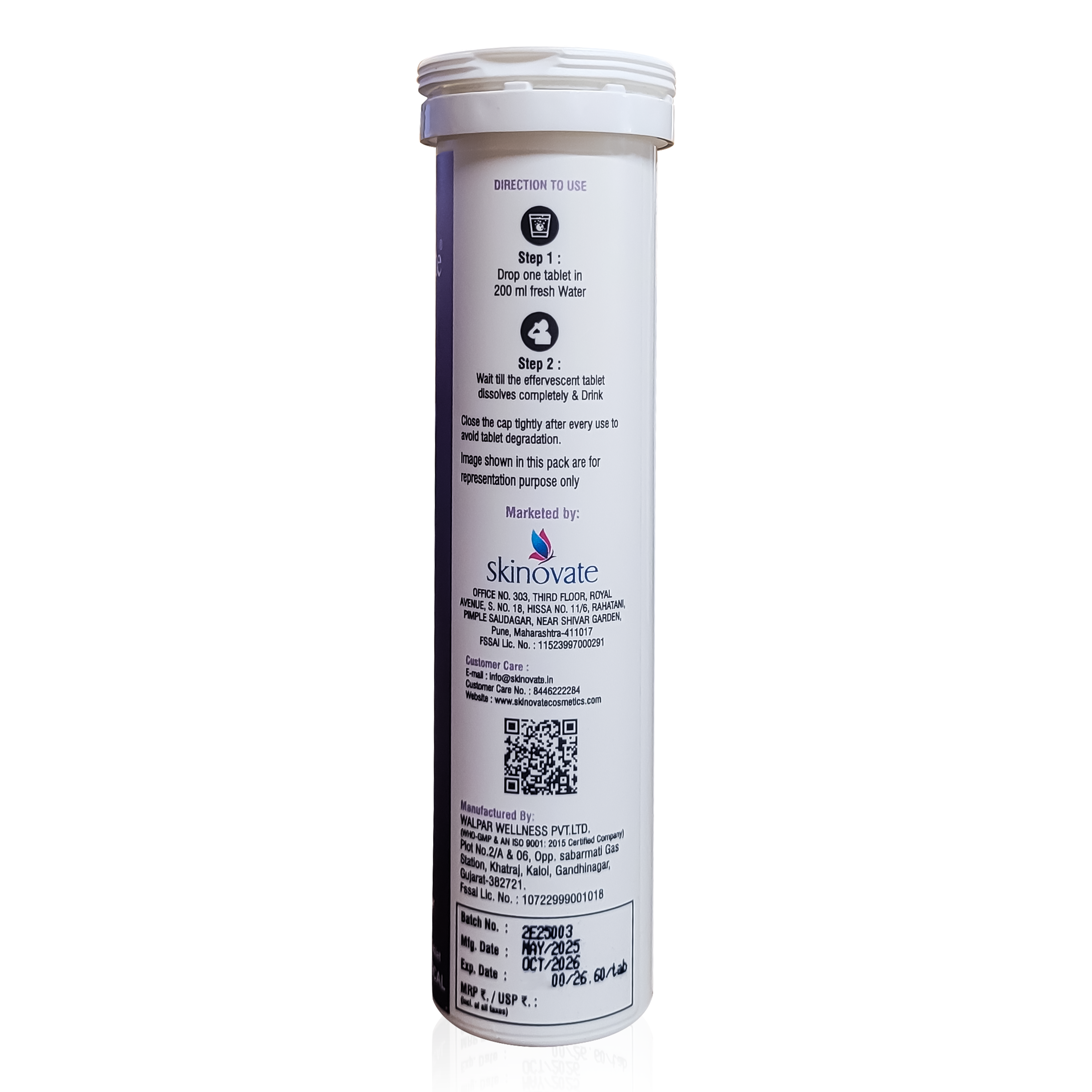 Skinovate  Immunity & Energy Booster Blueberry Flavour (2x15 Tablets)  With Vitamin C, B-Complex, D, Biotin & Zinc