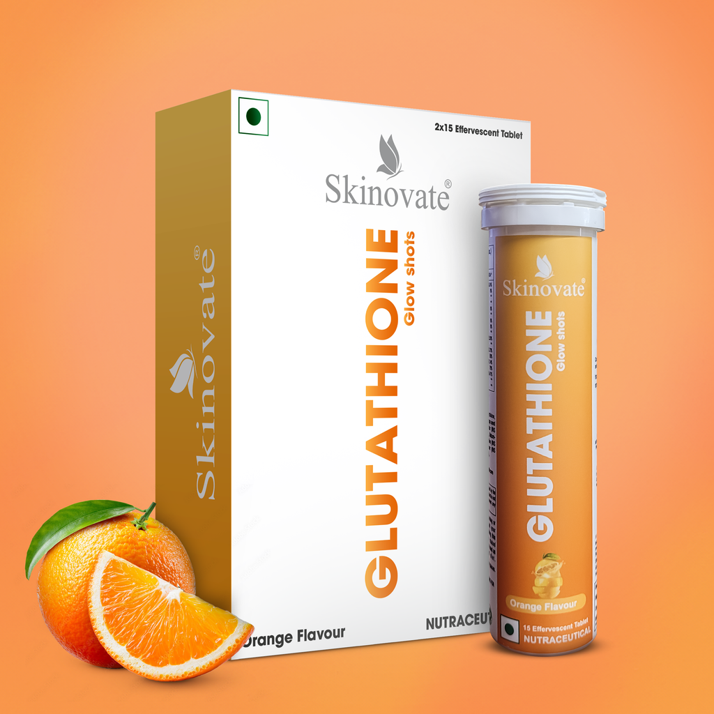 most popular glutathione brand Skinovate Glutathione Glow Shots – Orange Flavour Skin Brightening