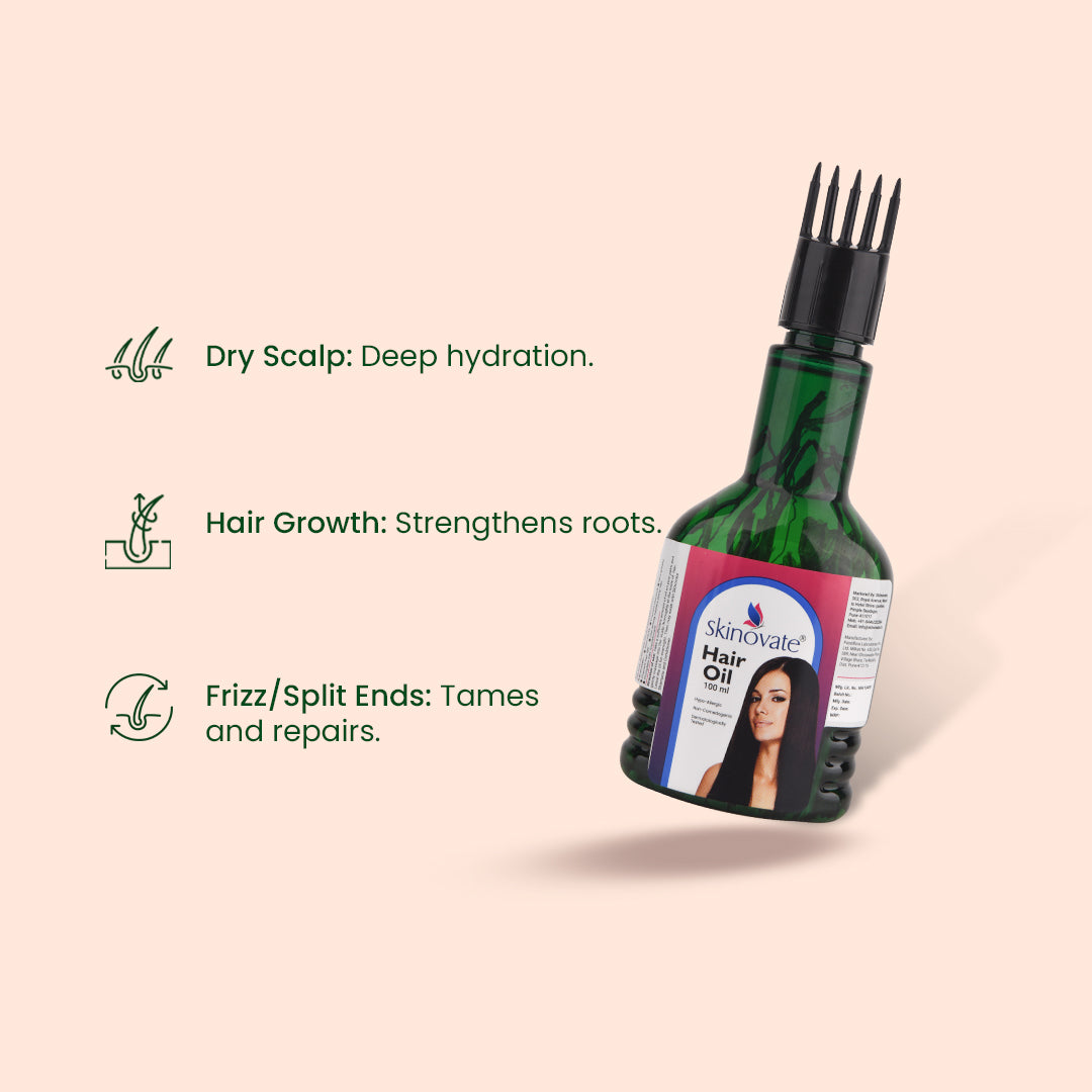 Skinovate Hair Oil | Dermatologically Tested | Promotes Hair Growth