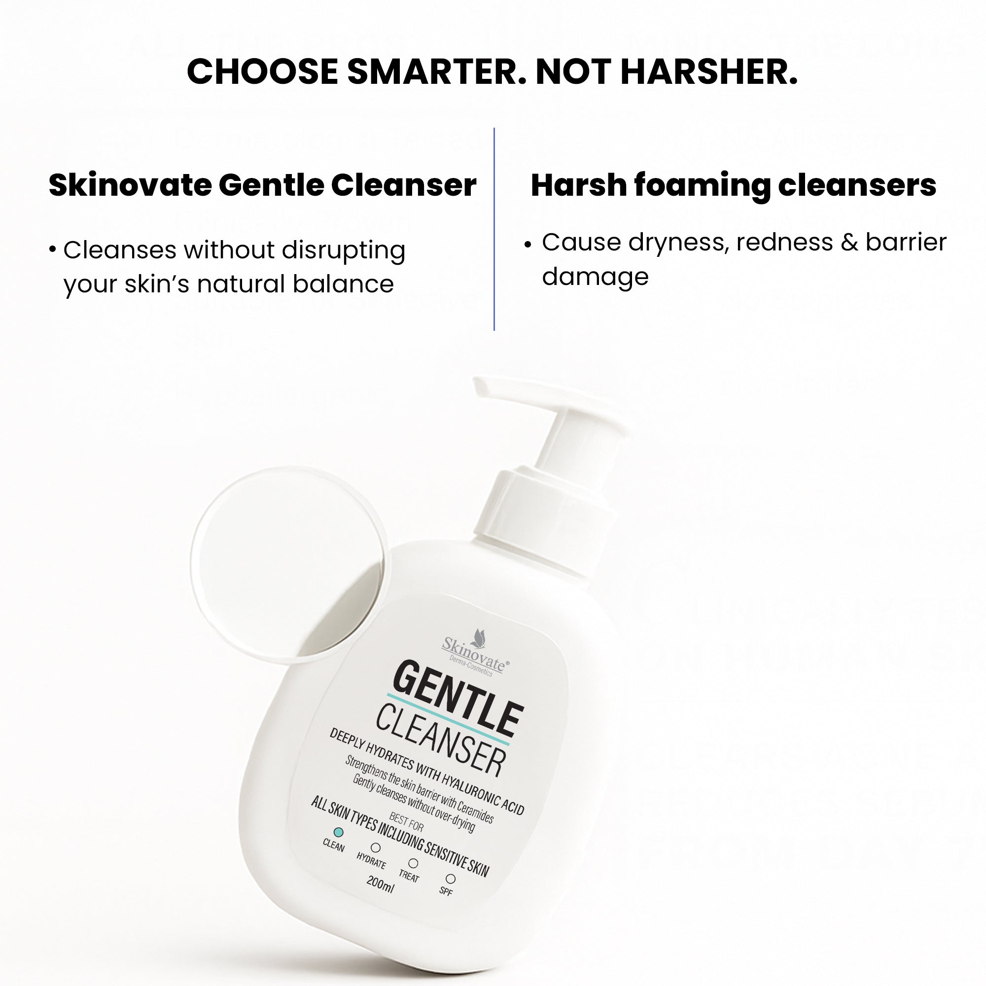 Skinovate Gentle Cleanser with Hyaluronic Acid – 200ml