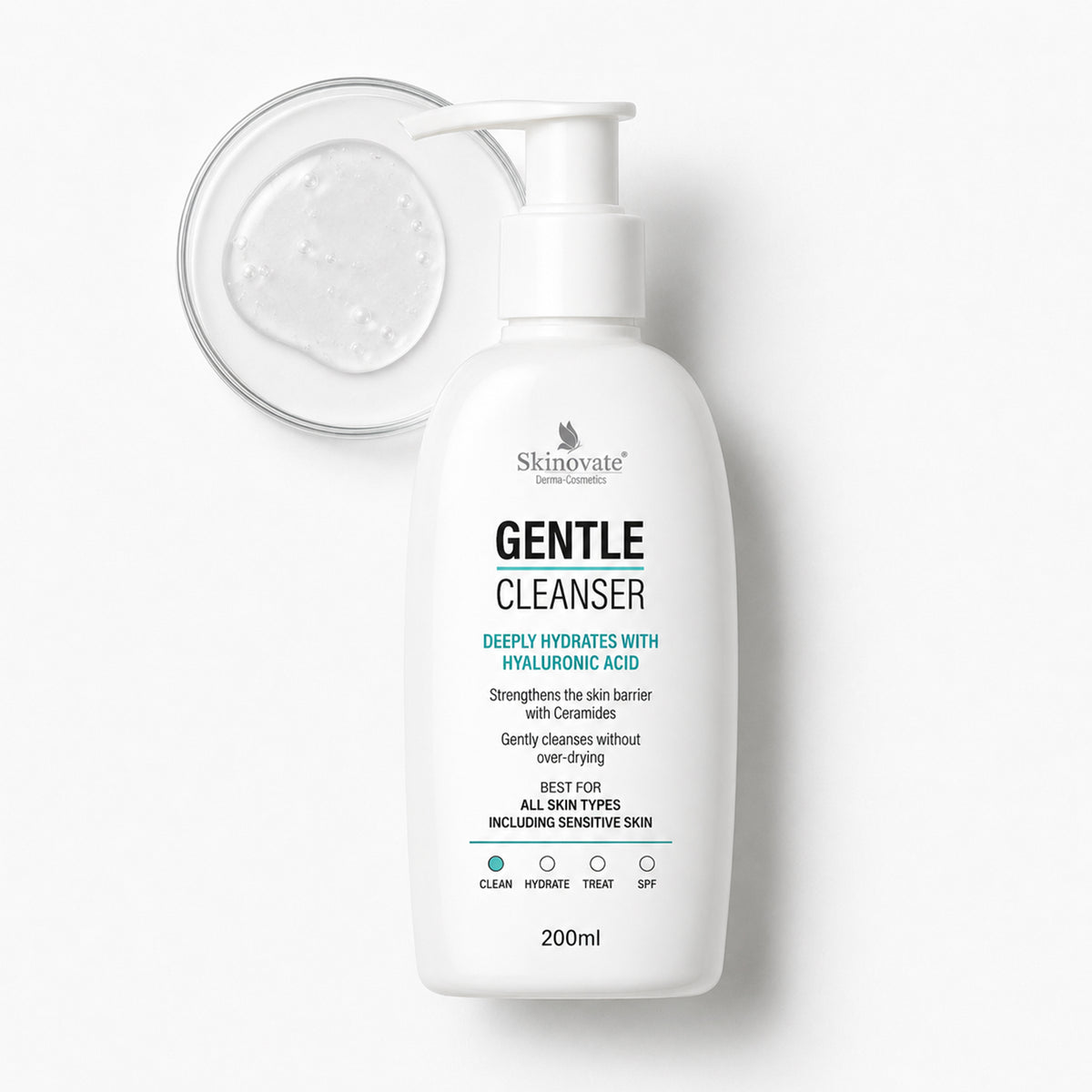 Skinovate Gentle Cleanser with Hyaluronic Acid – 200ml
